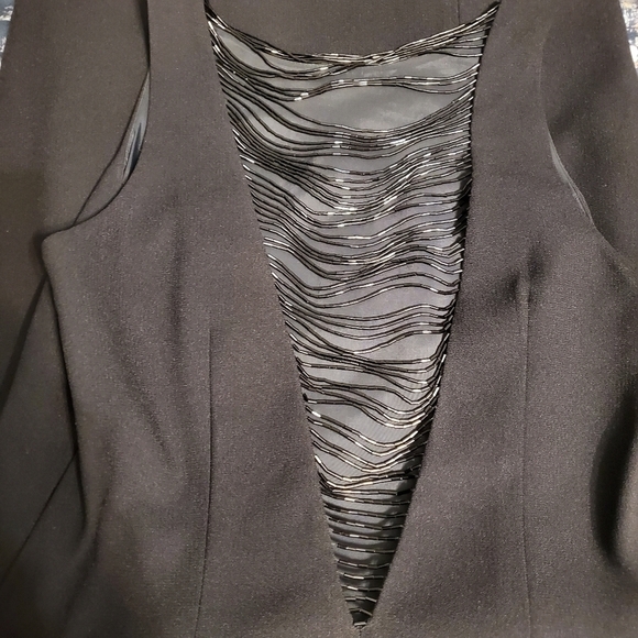 Kathryn Conover Black Open Beaded Back Dress - Picture 6 of 6